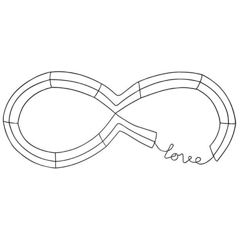 Infinity love symbol wreath frame/form. 27.5x11.75 inch. Valentines. Set Of 5